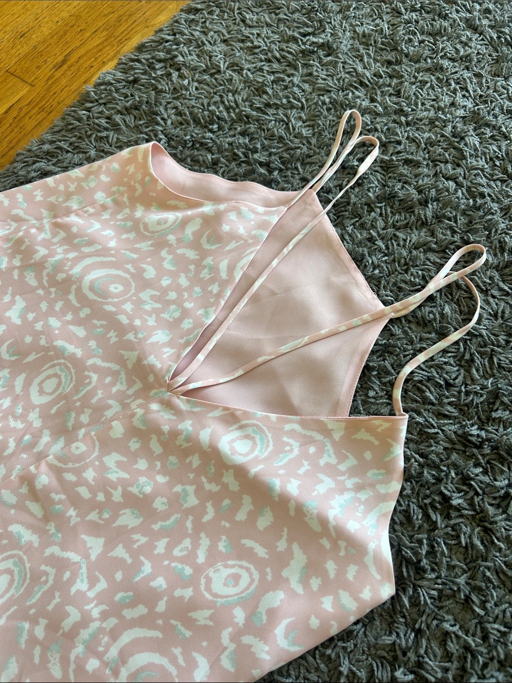 Forever 21 Pink Patterned Slip Mini Dress Size Medium - Picture 7 of 8